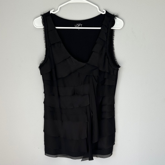 LOFT Tops - LOFT Black Layered Sleeveless Blouse